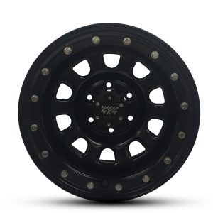 RUGGED 4×4 RU134 16×8 (6×139.7) -13 Offset CB110  -Daytona, Imitaion Beadlock, Satin Black